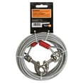 thumbnail image 3 of Petmate Booda Super Pet Tie-out Cable for Dogs, Steel Wire with Vinyl Coating, 20', Silver and Red, 3 of 5