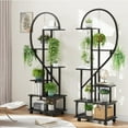 thumbnail image 5 of 2 Pack 6 Tier Tall Plant Stand Metal Indoor Plant Stand with Detachable Wheels Half Heart Shape Plant Stands with Drawers Large Plant Display Stand for Home Patio Lawn Garden Balcony, 5 of 7