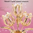 thumbnail image 5 of Matashi Flower Bouquet Vase Valentine's Day Gift for Women, Girlfriend -  with Decorative Hummingbird 24K Gold Plated Clear Crystal Tabletop Ornament for Her, Mom, Daughter, Grandma, 5 of 6