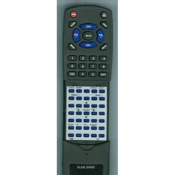 Replacement Remote for ILIVE REM-IT082B, REMIT082B, RTIT082B, IT082BRS, IT082B