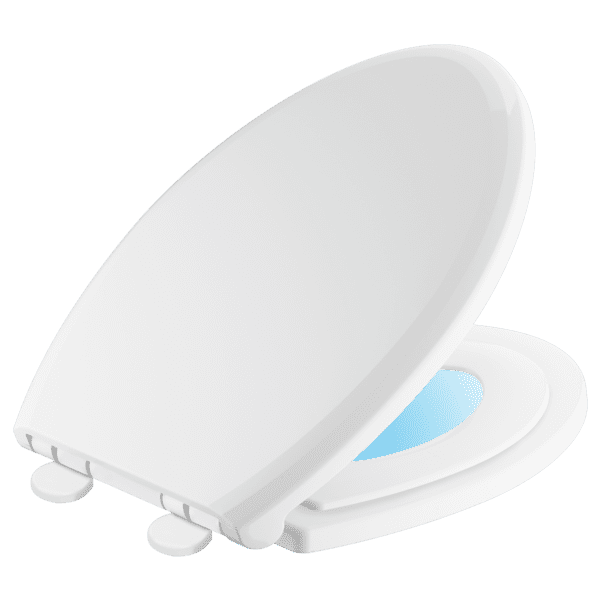 Photo 1 of Delta Sanborne Elongated Slow-Close / Quick-Release Nightlight Family Seat in White 833902-N-WH
