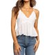 thumbnail image 1 of Lucakuins Camisola suelta para mujer Verano Casual Blanco Sin mangas Cuello en V profundo Volantes Camisola floral Lucakuins  moda, 1 of 9
