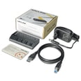 thumbnail image 1 of USB 3.0 4-Port Hub with Individual On/Off Switches - High-Speed Multiport Splitter for Laptop, PC, Mac & Desktop, Portable USB Expander Adapter, 1 of 8