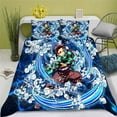 thumbnail image 2 of Demon Slayer Bedding Set Nezuko Microfiber Children's Bedding Set Anime Bedding Set for Kids Teens, 2 of 5