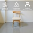 thumbnail image 3 of Ilios Innova | Paquete de 2 Sillas de Comedor Kora, Sillas Modernas de Madera de Caucho con Asiento Acolchado y Tapizado de Tela, Diseño Estilo Japandi y Nórdico, Color Café Claro, 3 of 9