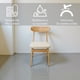 thumbnail image 3 of Ilios Innova | Paquete de 2 Sillas de Comedor Kora, Sillas Modernas de Madera de Caucho con Asiento Acolchado y Tapizado de Tela, Diseño Estilo Japandi y Nórdico, Color Café Claro, 3 of 9