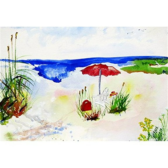 Betsy Drake Red Beach Umbrella Place Mat Set of 4