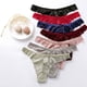thumbnail image 5 of Bragas de encaje para mujer, ropa interior Sexy, Tanga, lencería, parte trasera en T, tentación, cintura baja, Tanga transparente, 3 piezas, 5 of 5