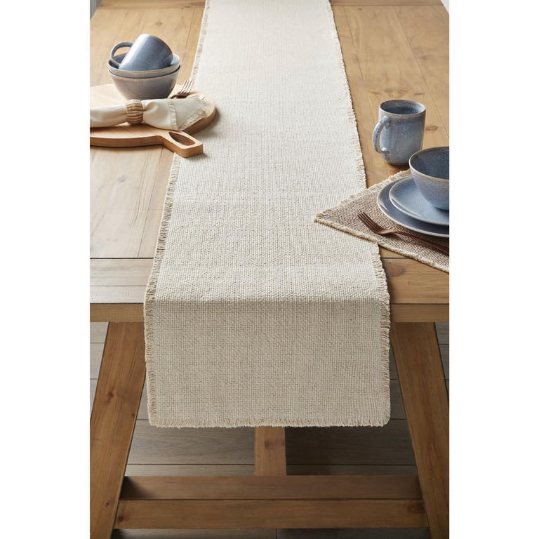 Better Homes & Gardens 90" x 14" Camel Fringe Table Runner photo 5