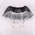 thumbnail image 3 of Liga de malla sexy de encaje transparente de 2 colores Cordón elástico de madera para las orejas Tejido agradable para la piel Lazo con personalidad Tirantes elásticos debajo, 3 of 5
