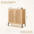 thumbnail image 3 of Aitjunz Modern Buffet Cabinet with Storage, 34'' Tall Sideboard and Buffets, Fluted Arched Cabinet w/Adjustable Shelces, Wooden Coffee Bar for Dining Room, Kitchen, Living Room, Entryway, Natural, 3 of 7