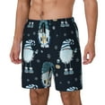 thumbnail image 2 of Haiem Gnome and Snowflakes Mens Swim Trunks with Compression Liner 2 in 1 Swimming Shorts Stretch Swimwear Quick Dry,Board Shorts-Medium, 2 of 9