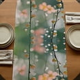 thumbnail image 5 of Pink Spring Flowers 108 Inch Table Runner, Botanical Summer Floral Farmhouse Farmhouse Dresser Scarf Cotton & Linen Tablerunner for Dining/Kitchen Island/Holiday Party Décor 13" x 108", 5 of 9