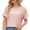 Pink T-Shirts for Women, variant on Olyvenn Womens Summer Tops Trendy Dressy Solid Color Blouses Short Sleeves Crew Neck Loose Fit Lightweight Business Shirts Pink 8