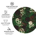 thumbnail image 3 of Fuzoiu Camouflage Skull Print Leather Coasters Set,Drink Coasters Set of 4,for Tabletop Protection, Durable PVC Coasters,Home Décor and Housewarming Gift-Round Shape, 3 of 6