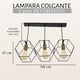 thumbnail image 2 of Lampara Colgante Decorativa iluminacion luz vic 3 Cabezas Metal, 2 of 4