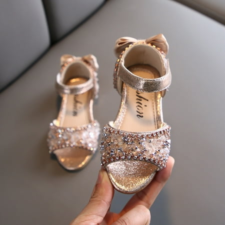 

Hunpta Kids Sandals Toddler Kids Baby Girls Shoes Princess Shoes Crystal Solid Casual Shoes Sandals