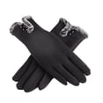 thumbnail image 2 of Guantes de invierno para mujer con la táctil, forro cálido a prueba con dedos para enviar de para niñas, mujeres, - NEGRO Sunnimix Guantes de invierno para mujer, 2 of 7
