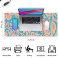 thumbnail image 5 of Long Mouse Pads for Desk,Blue and Pink Pioneer Flower Desk Mats on Top Of Desks, Desk Mouse Pad Extra Large with 3mm Non-Slip Base and Stitched Edge for Gaming,Office,Work,Home 35.4"x15.7", 5 of 6