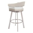 thumbnail image 5 of Bantry Swivel Barstool White Barstool, Modern Style, Plush and durable faux leather fabric, Plywood, Indoor Bar, 5 of 5