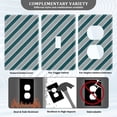 thumbnail image 3 of Yayeee Toggle Light Switch Wall Plate 1-Gang 4.5"x2.7" Home Decorative Outlet Cover, Green Stripes Pattern, 3 of 7