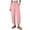 *Pink, variant on VBVC Women's Cotton Linen Drawstring Cropped Pants , Wide Leg Capri Pants For Women , Ladies' Lightweight Elastic Waist Trousers with Pockets,Army Green,S-2XL