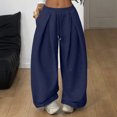 thumbnail image 6 of Evdexr Women's Wide Leg Sweatpants Barrel Drawstring Baggy Sweatpants Winter 2026 Y2k Lounge Pant Loose Fit Lightweight Pleated Trousers L, 6 of 6