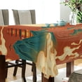 thumbnail image 3 of SKYSONIC Chinese Style Tablecloth Waterproof Washable Polyester Square Table Cover Durable Tablecloth for Kitchen Dining Table Party Decor (60 X 120 Inch), 3 of 7