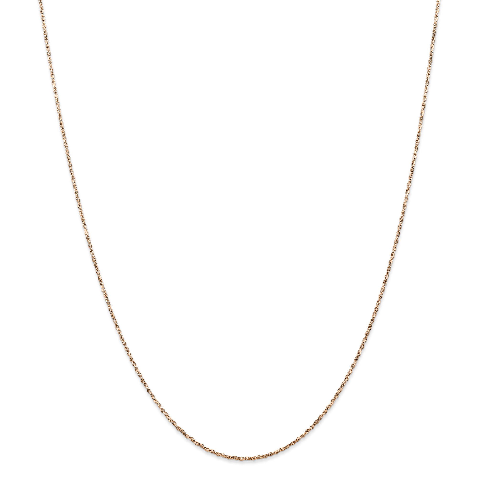 Beautiful 14k Rose Gold .7 mm Carded Cable Rope Chain 