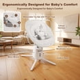 thumbnail image 4 of Zoicay Electric Baby Swing with App Remote Control, 5 Speeds 3 Sway Modes, Bluetooth Music, 5-Point Harness Infant Swing, White, 4 of 9