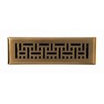 thumbnail image 1 of 4" X 12" Modern Victorian Floor Register Grille with Dampers - Decorative Grate - HVAC Vent Duct Cover - Antique Brass, 1 of 4