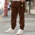 thumbnail image 4 of Dalix Alien Embroidered Jogger Pant Soft Fleece Relaxed Fit Lounge Mens in Chestnut 3XL XXX-Large, 4 of 5