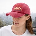 thumbnail image 4 of TIEVOSA Casquette de Randonnée Amusante Colorée Rétro Imprimée Casquette de Baseball Classique Ajustable (Rouge), 4 of 6
