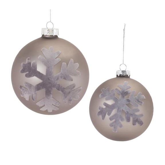 Melrose 86449 Ball Ornament, Set of 2, 5-inch Diameter, Glass