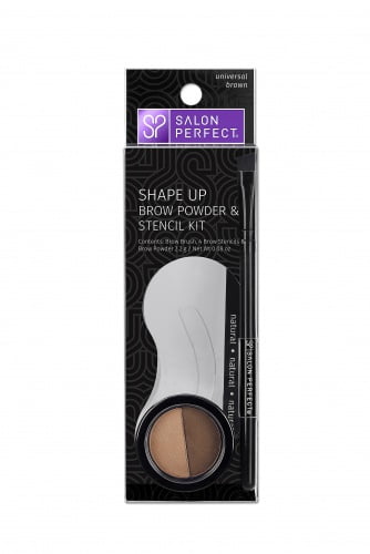 Salon Perfect Brow Powder and Stencil Combo, Universal Brown