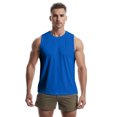 thumbnail image 2 of Yindaity Men's Cotton Sleeveless T Shirts, Breathable & Moisture Wicking with Odor Control Blue,M, 2 of 3
