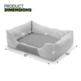 thumbnail image 3 of Magshion 32" Dog Bed for Medium Large Dogs, Washable Pet Sofa Bed Breathable Soft Couch, Light Gray, 3 of 11
