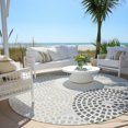 thumbnail image 6 of Addison Rugs Chantille Indoor/Outdoor Transitional Circles Gray Washable Round Rug, 8' x 8', 6 of 6
