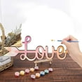 thumbnail image 4 of Laser Cut Wood Sign Wall Art Love Letter Sign Arrow Decorative Wall Sculpture Hanging Decor Unfinished for Housewarming Door Wall Room Decoration 28 x 9 x 0.6cm, 4 of 8