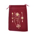 thumbnail image 1 of Bolsa moderna para guardar cartas del tarot Bolsa de franela con cordón para organizar accesorios de adivinación y objetos pequeños Almacenamiento universal para textiles del hogar, 1 of 4