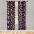 thumbnail image 2 of Ambesonne Art Deco 4-Panel Curtains, Random Alignment Vintage, 56"x95", Sepia Dark Purple Cream, 2 of 4