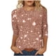 thumbnail image 2 of Tejiojio Women's Sequin Top Round Neck 3/4 Sleeves Sparkly Casual Party Blouse S-2XL, 2 of 5