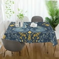 thumbnail image 3 of Yayeee Tablecloths 54" x 54" Rectangle Wrinkle Resistant Party Table Cover, Yellow Forest Pattern, 3 of 8