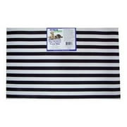 Cats Rule Food Mat for Pet, Black and White