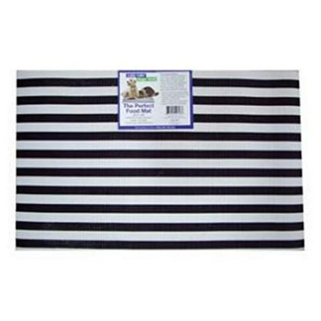 Cats Rule Food Mat for Pet, Black and White