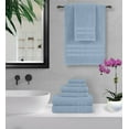thumbnail image 2 of Home Sweet Home 100% Cotton 6-Piece Bath Towel Set - Extra Soft Bath Towels, Sky Blue, 2 of 4