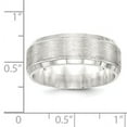 thumbnail image 3 of SS 8mm Brushed Fancy Band Size 7, 3 of 3