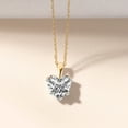thumbnail image 3 of 4 Carat Heart IGI Certified Lab Grown Diamond Pendant Necklace For Women | FG-VS Solitaire Pendant Necklace 14K Yellow Gold | Martina Solitaire, 3 of 6