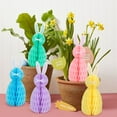 thumbnail image 3 of 5PCS Honeycomb Easter Hanging Decorations, 3D Bunny Honeycomb Spring Easter Hanging Ornament, Easter Bunny Centerpieces Decorations for Birthday Party Table Indoor Outdoor Decor, 3 of 8