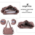 thumbnail image 4 of Bolsos de mano Angel Kiss para mujer con asa superior poliuretano 6802pink X-Large, 4 of 5